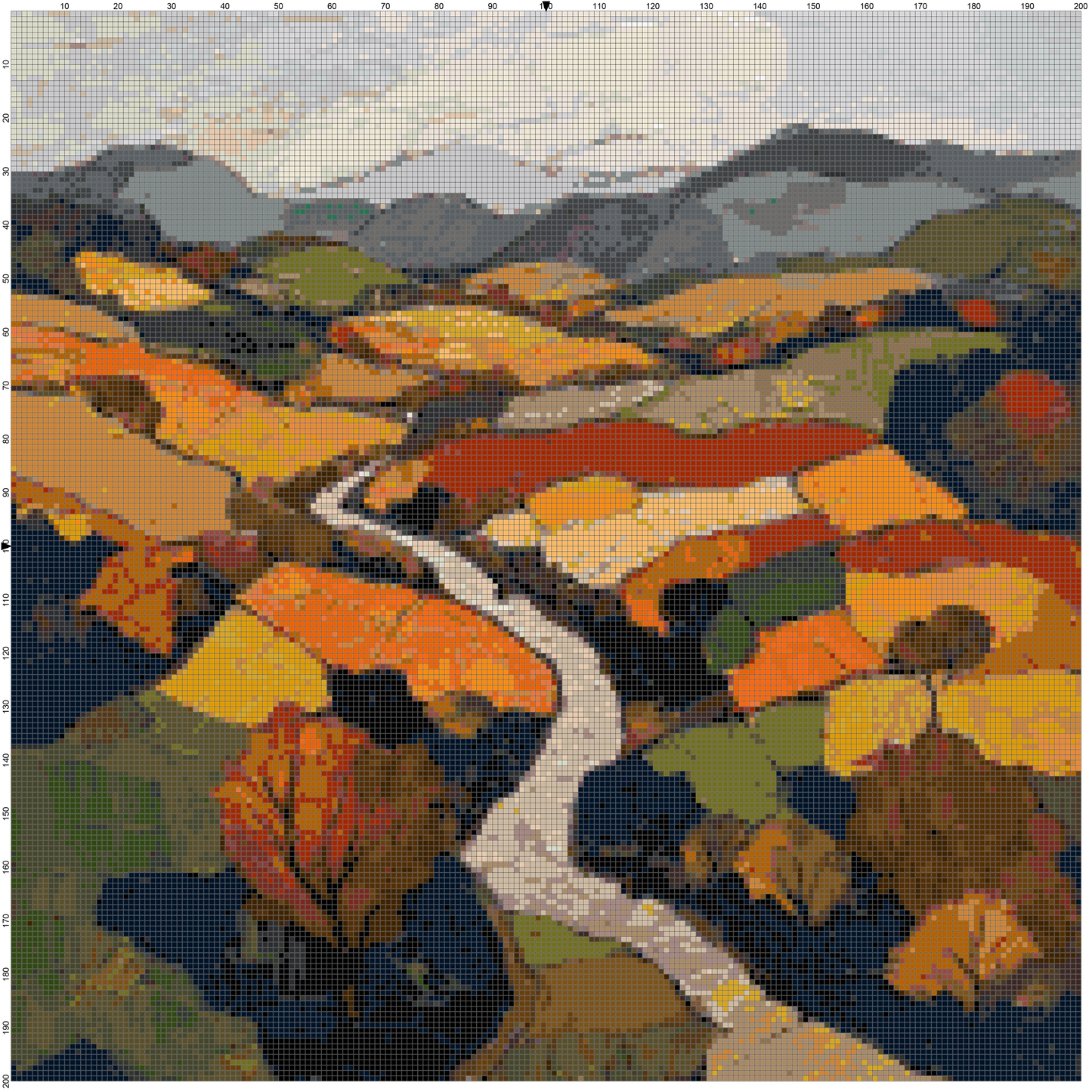 Post-Impressionist Landscapes: Cross Stitch Patterns - Book 21