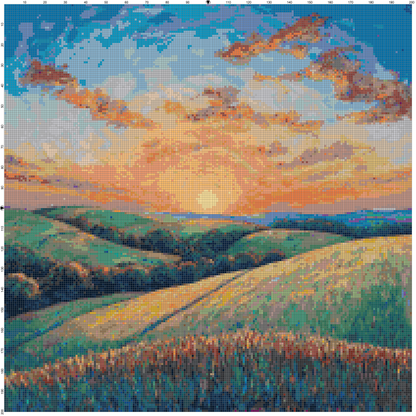 Post-Impressionist Landscapes: Cross Stitch Patterns - Book 24