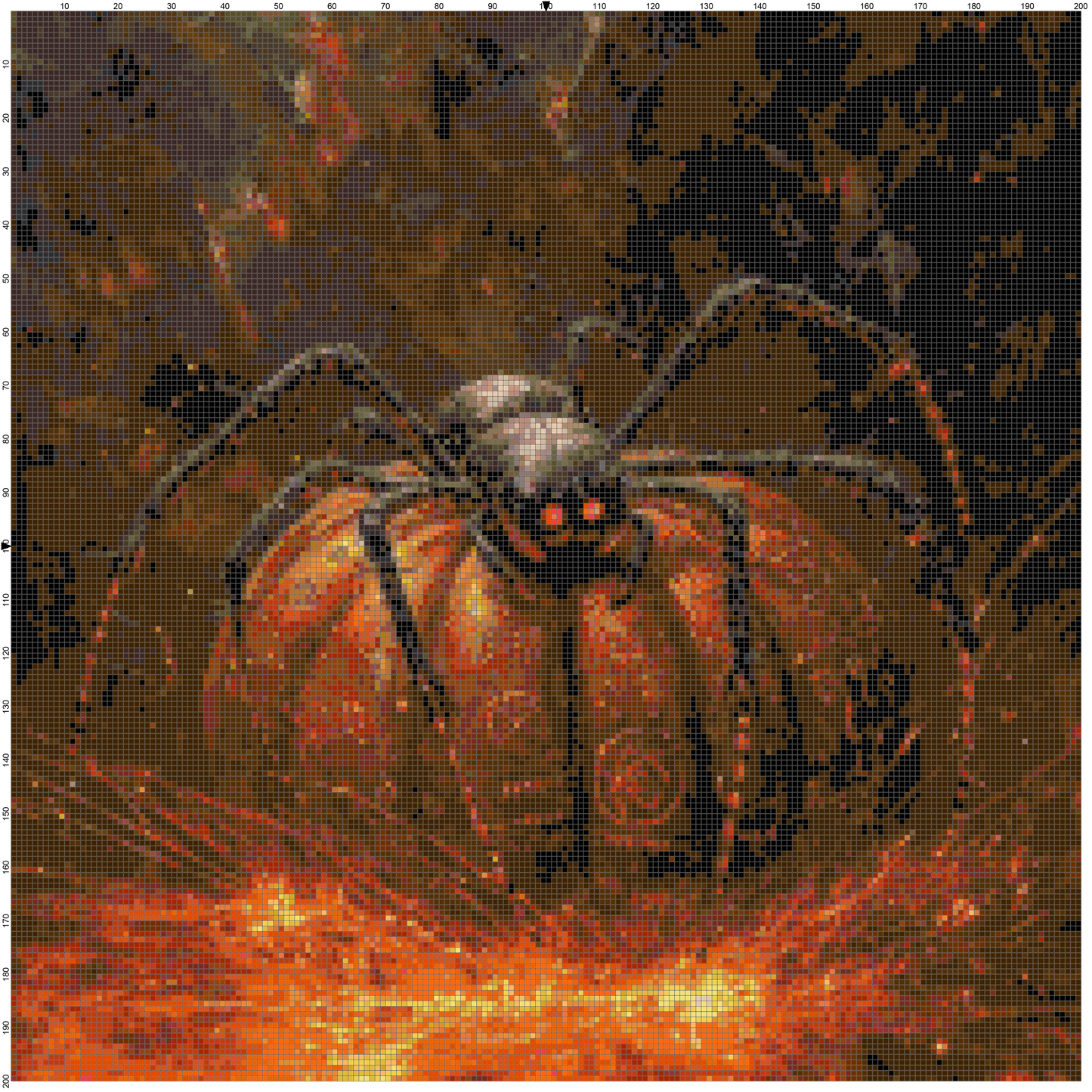 Magic Halloween cross stitch PDF bundle — ghost, skeleton, and spider pumpkin patterns for Halloween embroidery.