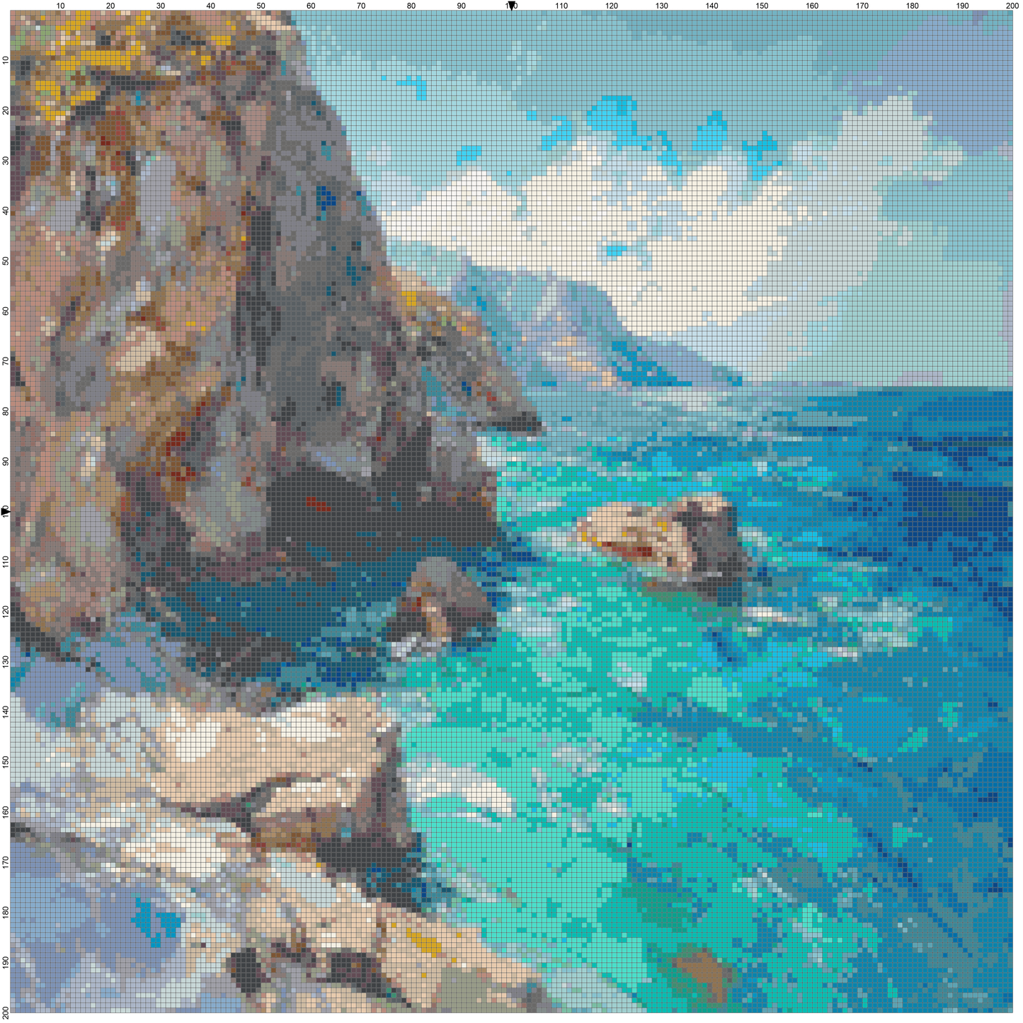 Post-Impressionist Landscapes: Cross Stitch Patterns - Book 15