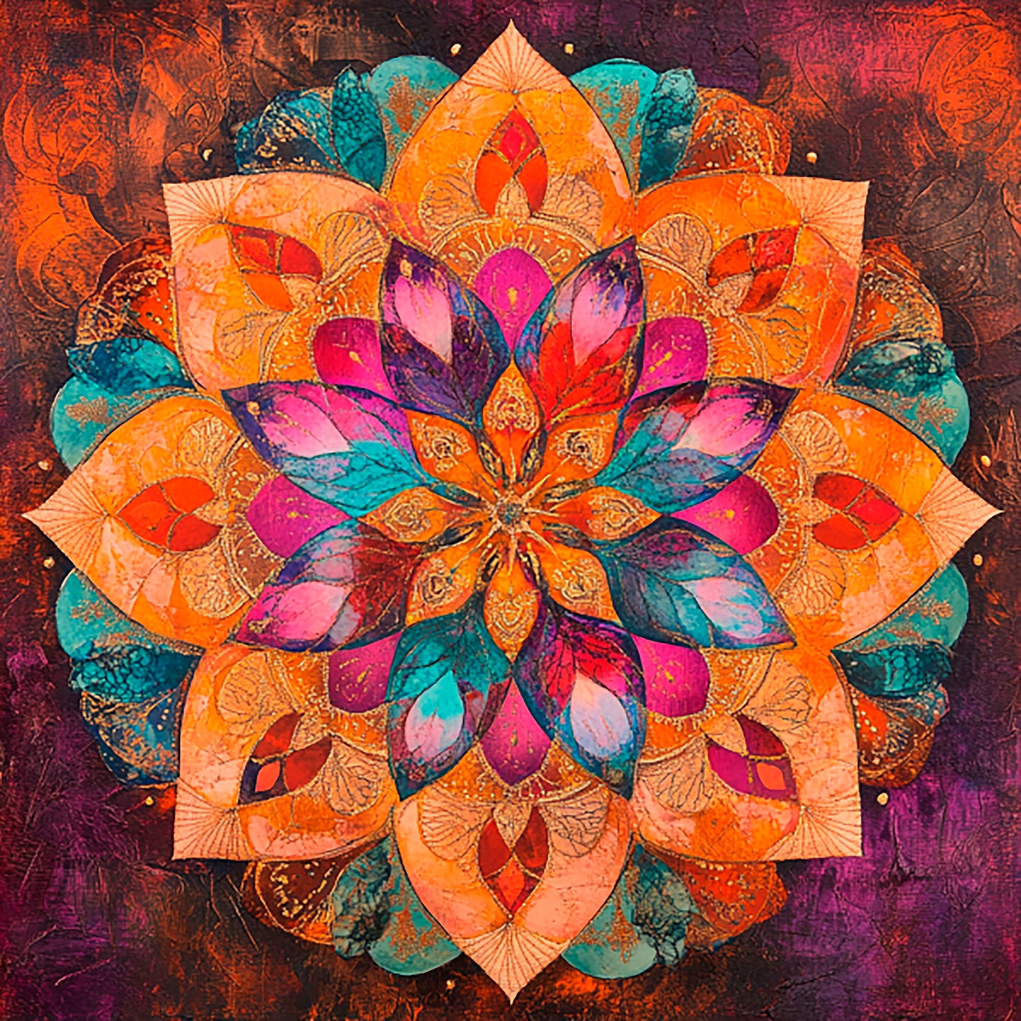 Color Vortex mandalas for meditation and relaxation — colorful printable mandala patterns in digital PDF format