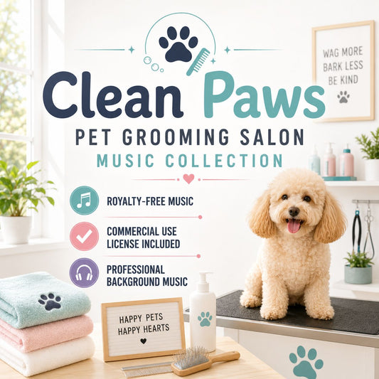 Clean Paws - Pet Grooming Salon Music Collection | Royalty-Free | Commercial License Included