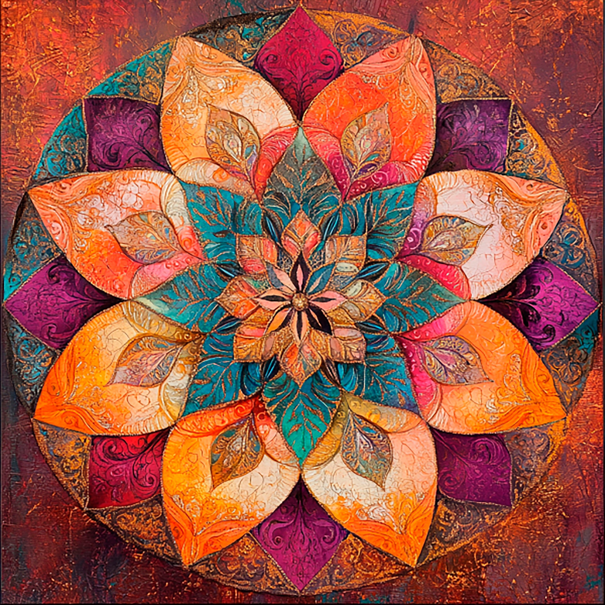 Color Vortex mandalas for meditation and relaxation — colorful printable mandala patterns in digital PDF format