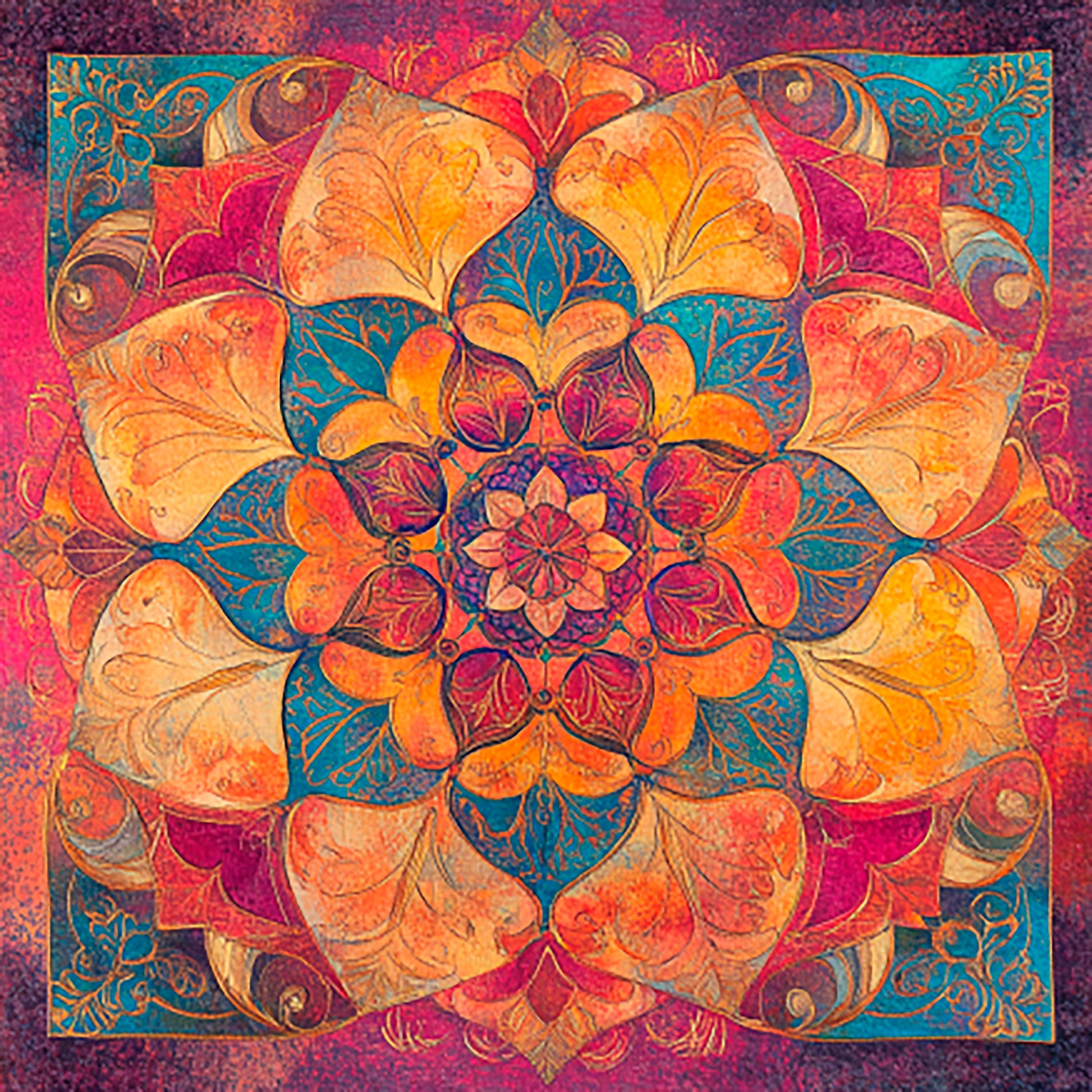 Color Vortex mandalas for meditation and relaxation — colorful printable mandala patterns in digital PDF format