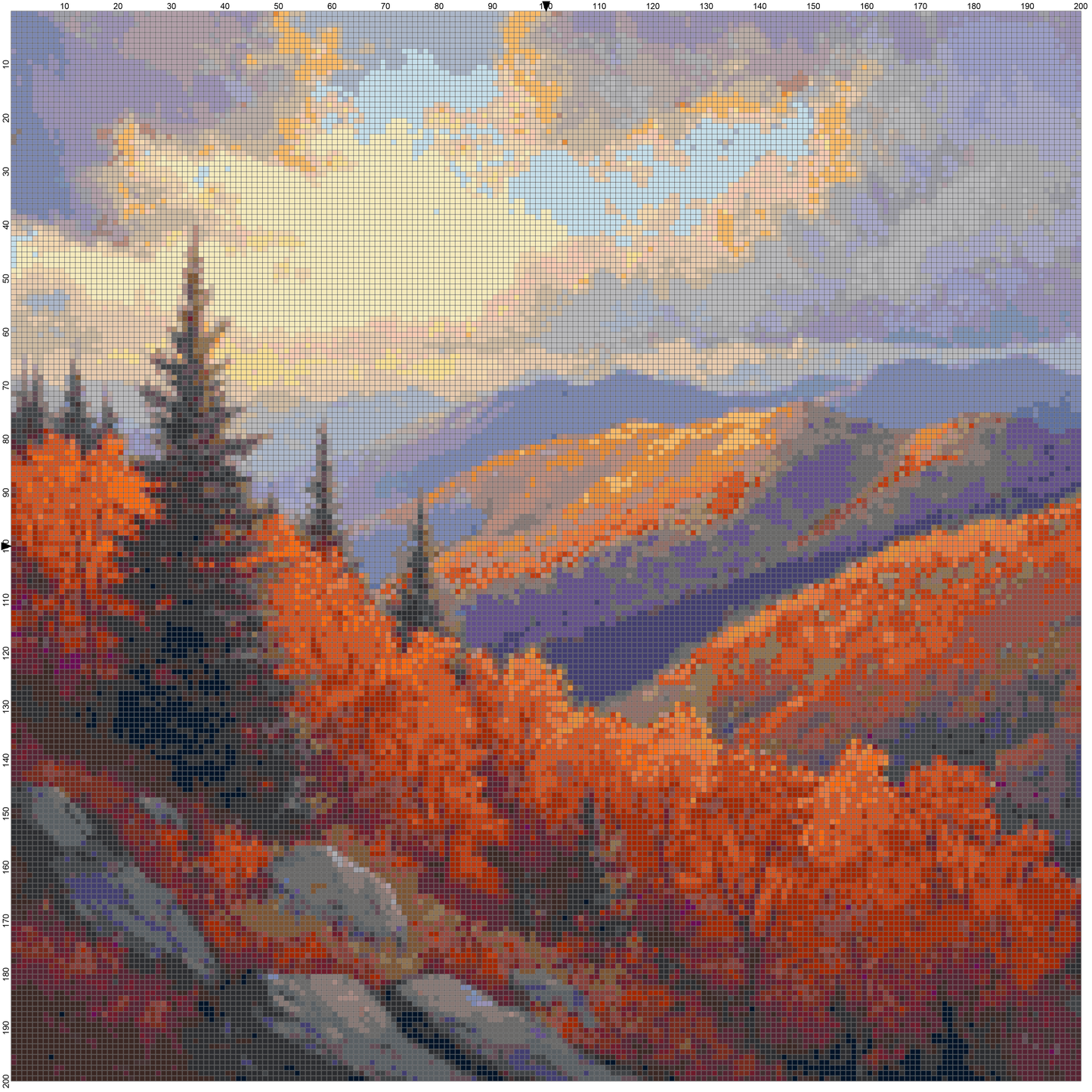Post-Impressionist Landscapes: Cross Stitch Patterns - Book 4
