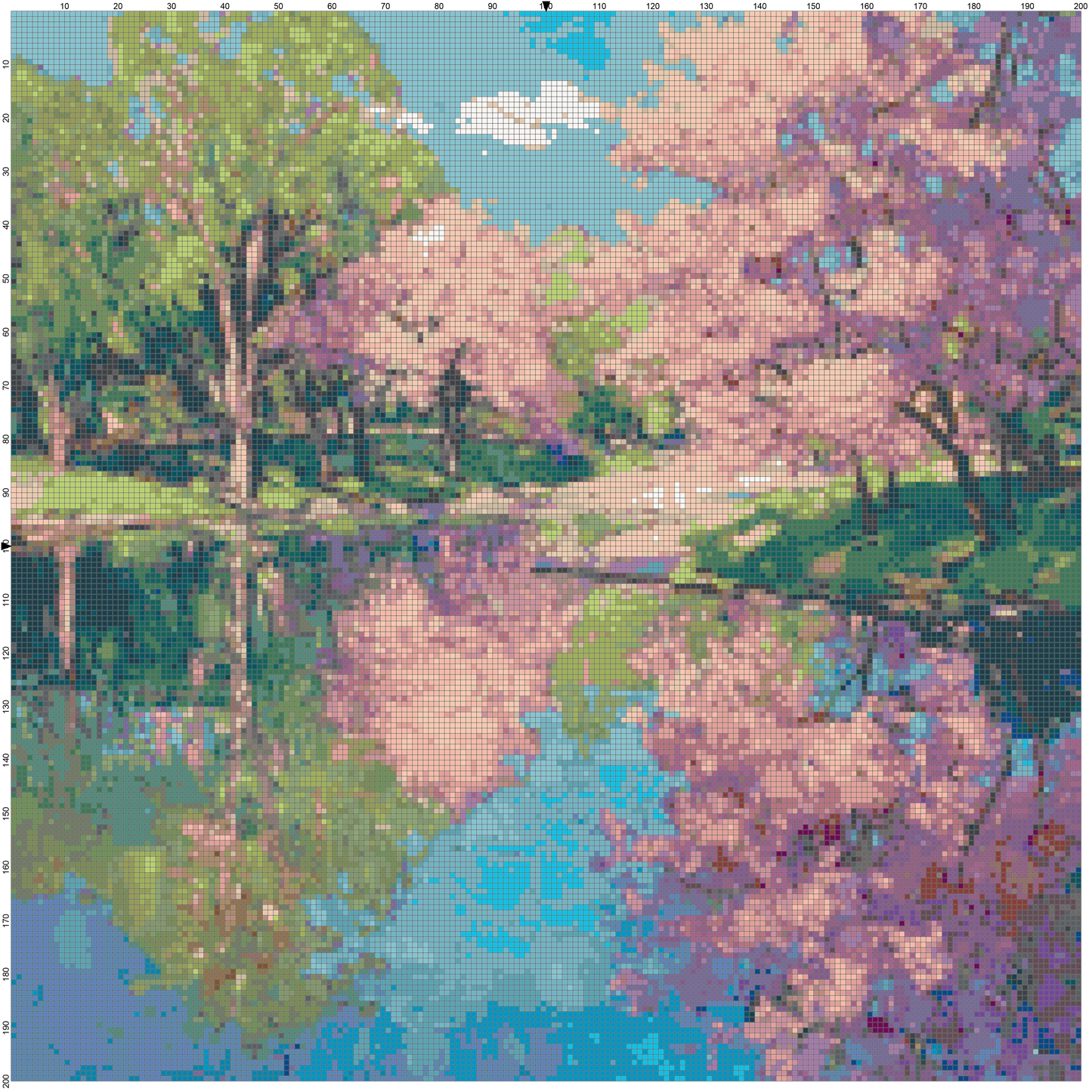 Post-Impressionist Landscapes: Cross Stitch Patterns - Book 22