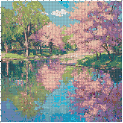 Post-Impressionist Landscapes: Cross Stitch Patterns - Book 22