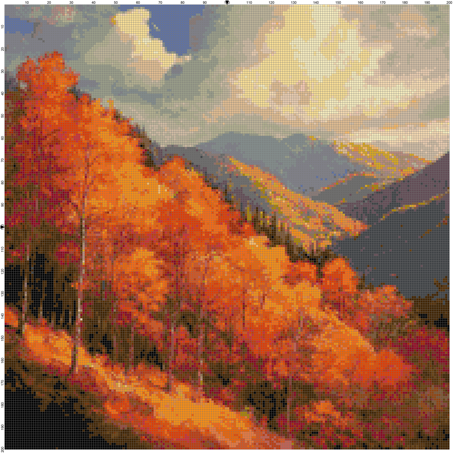 Post-Impressionist Landscapes: Cross Stitch Patterns - Book 13