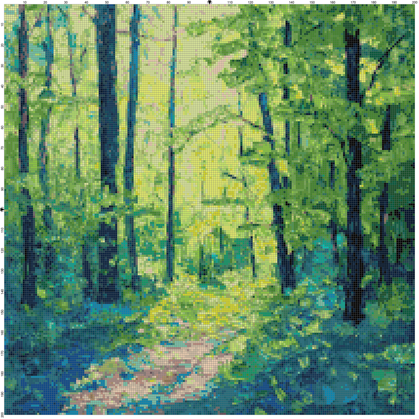 Post-Impressionist Landscapes: Cross Stitch Patterns - Book 7