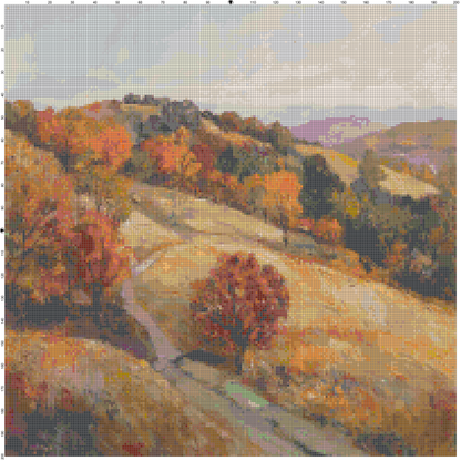 Post-Impressionist Landscapes: Cross Stitch Patterns - Book 10