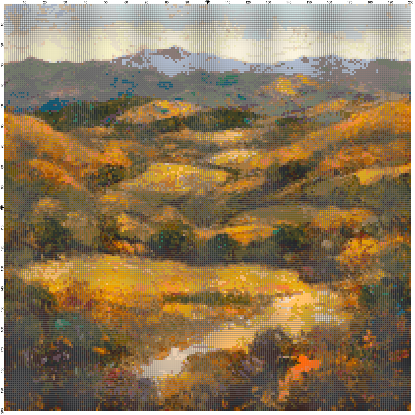 Post-Impressionist Landscapes: Cross Stitch Patterns - Book 23
