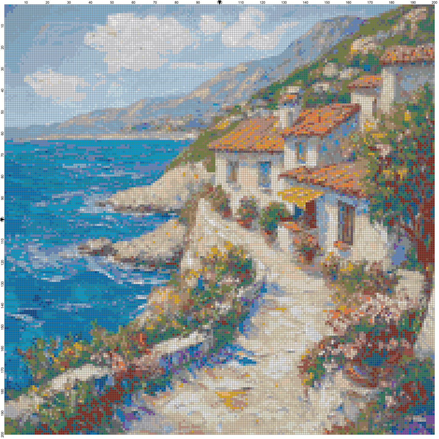 Post-Impressionist Landscapes: Cross Stitch Patterns - Book 19