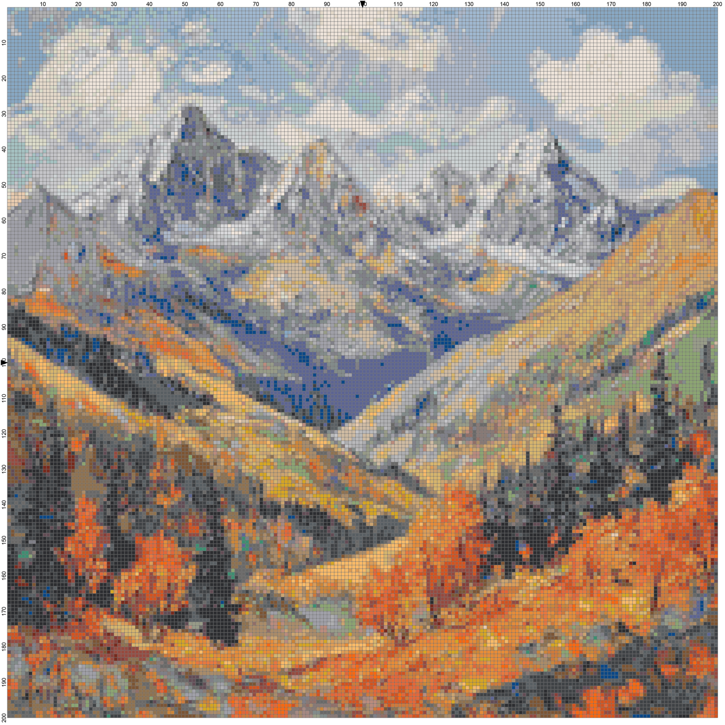 Post-Impressionist Landscapes: Cross Stitch Patterns - Book 6