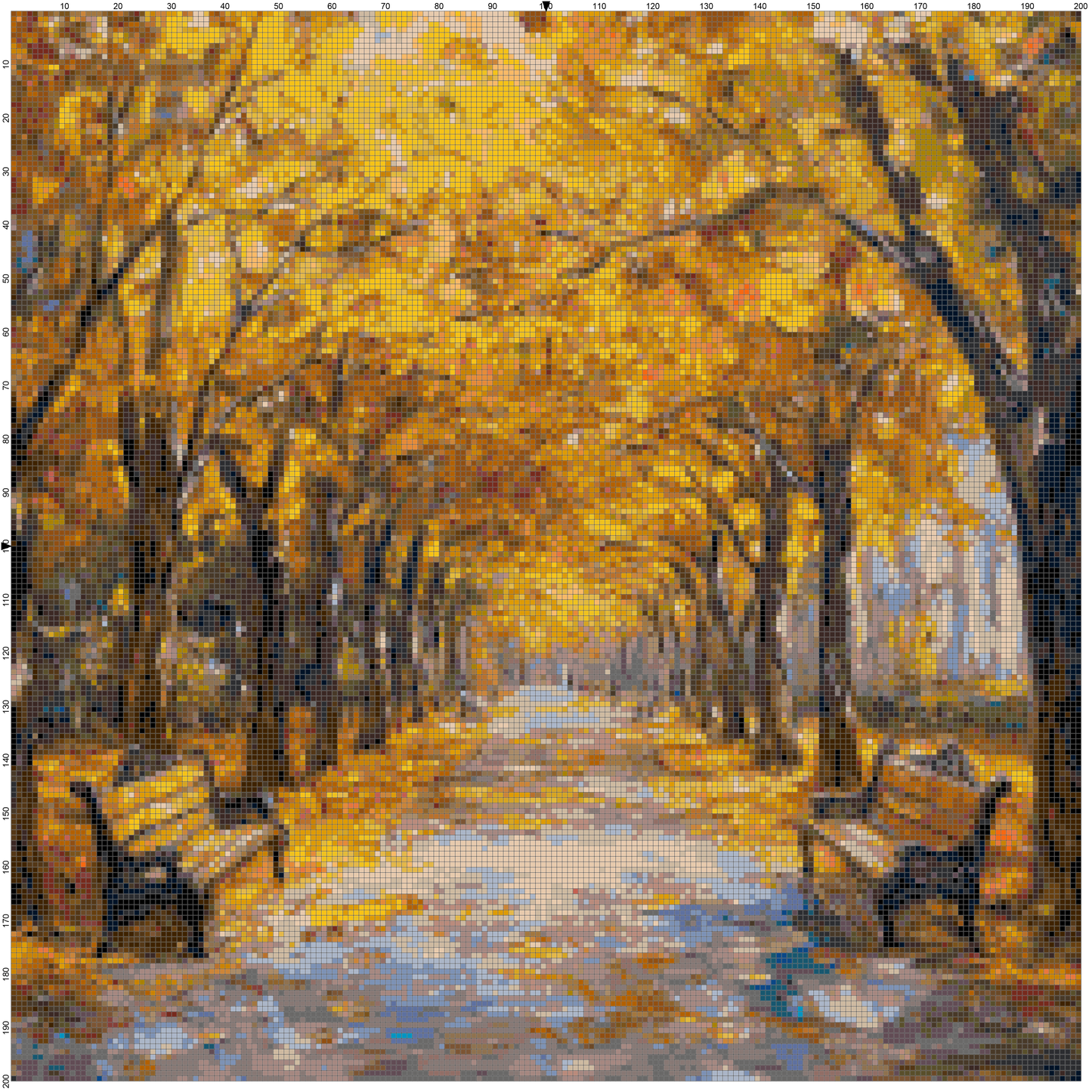 Post-Impressionist Landscapes: Cross Stitch Patterns - Book 5