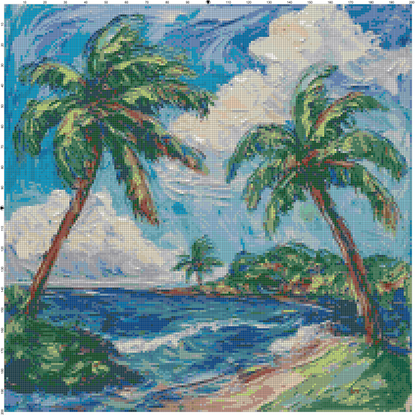 Post-Impressionist Landscapes: Cross Stitch Patterns - Book 24