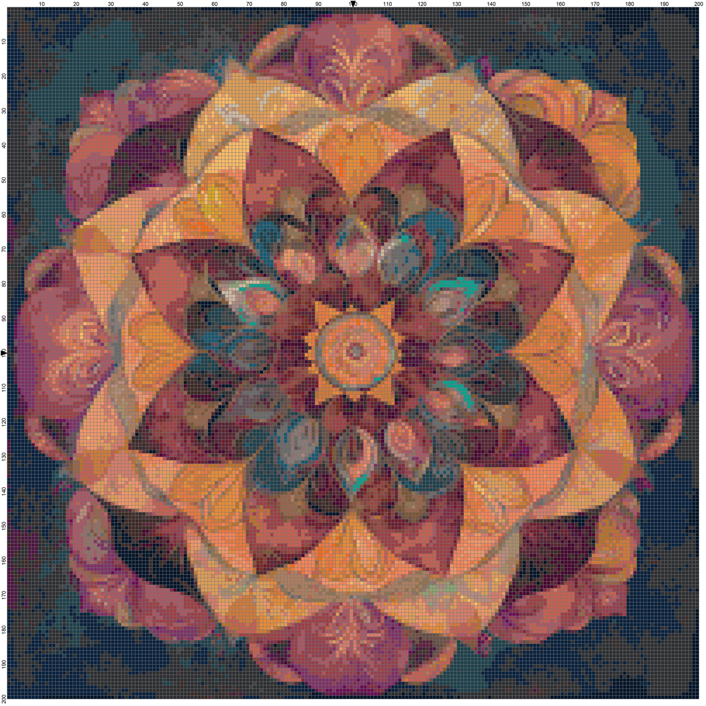 Color Vortex: Mandala Cross Stitch Patterns - Book 2