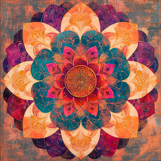 Color Vortex mandalas for meditation and relaxation — colorful printable mandala patterns in digital PDF format