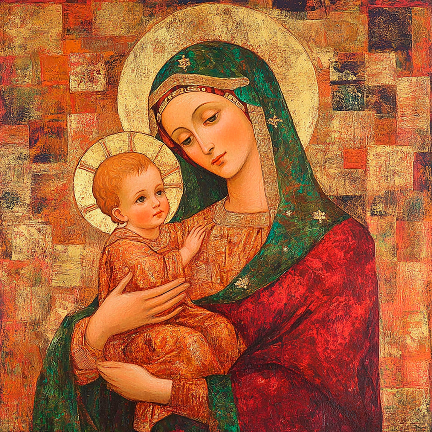 Graceful Light: Virgin Mary bringing spiritual comfort to your home: Digital artwork - Image 4