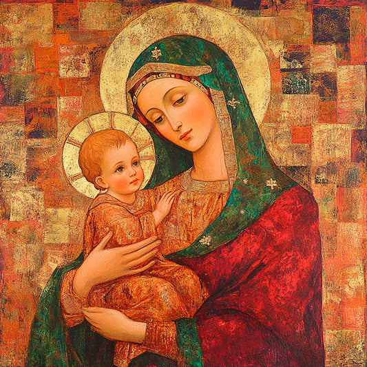 Graceful Light: Virgin Mary bringing spiritual comfort to your home: Digital artwork - Image 4