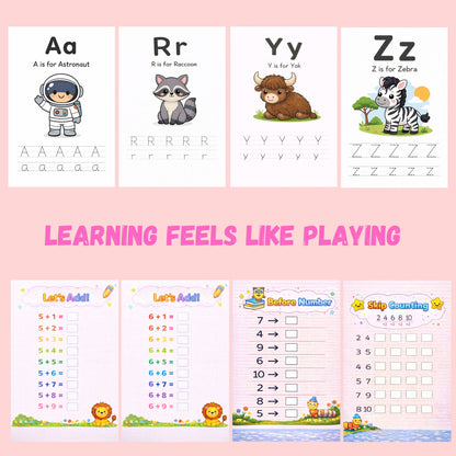 Preschool Learning Bundle - 230+ Colorful Worksheets | Math & English | Ages 3+