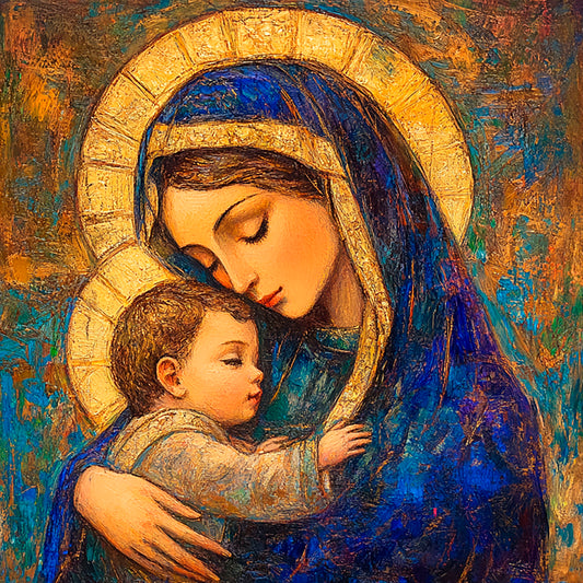 Graceful Light: Virgin Mary bringing spiritual comfort to your home: Digital artwork - Image 9