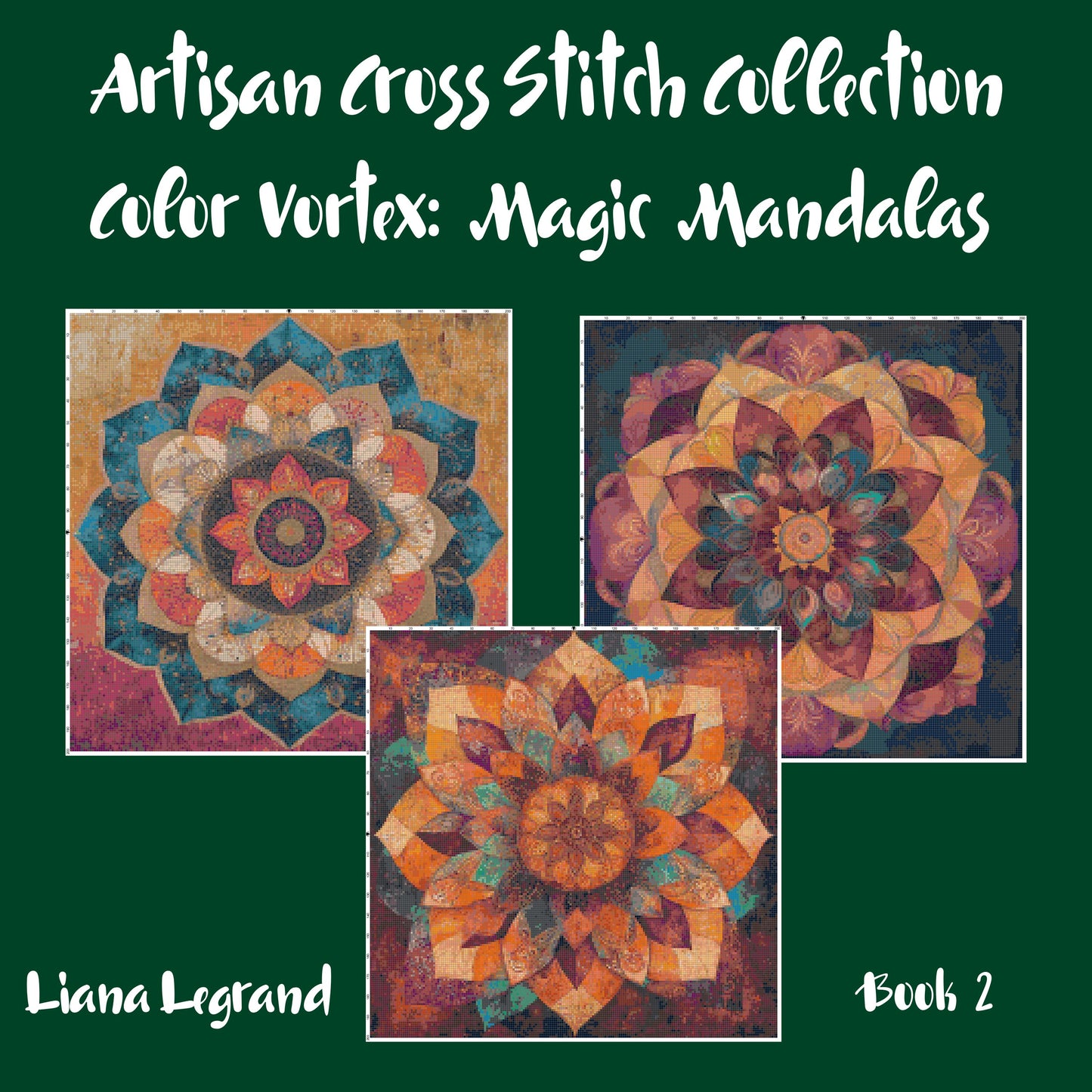 Color Vortex: Mandala Cross Stitch Patterns - Book 2