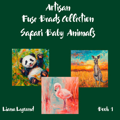 Fuse Beads Safari Baby Animals - Book 1