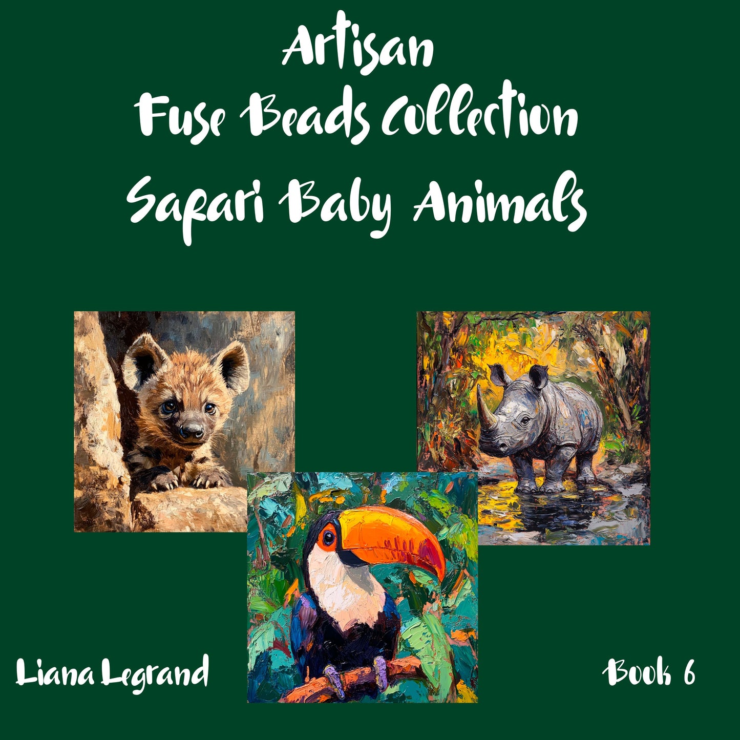 Fuse Beads Safari Baby Animals - Book 6