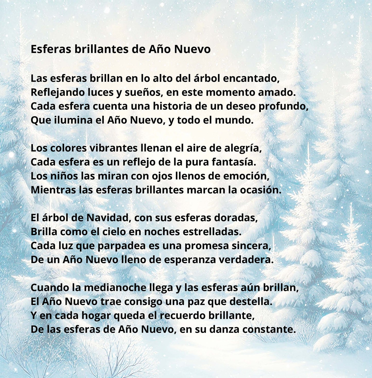 Winter Magic: Christmas & New Year Poetry Collection - Spanish edition