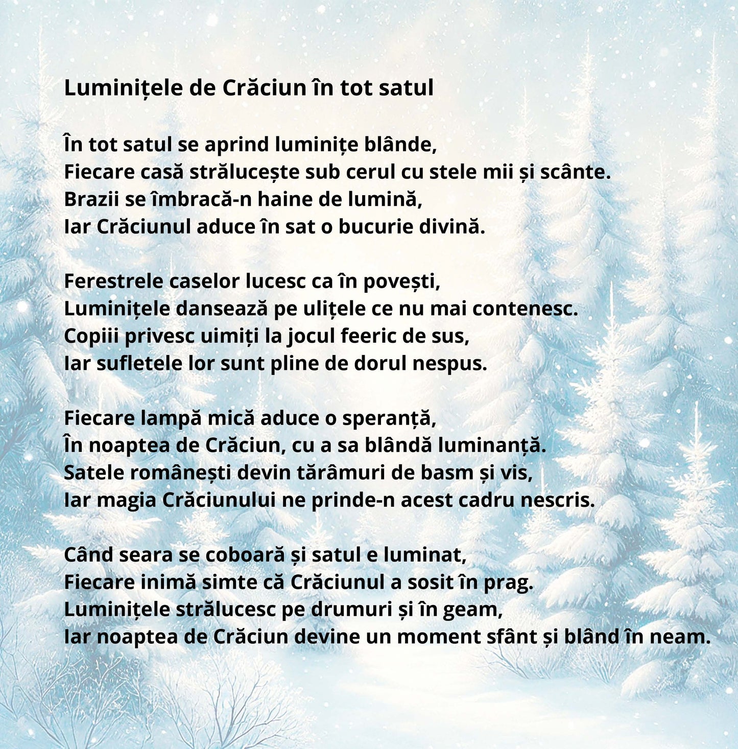 Winter Magic: Christmas & New Year Poetry Collection - Romanian edition