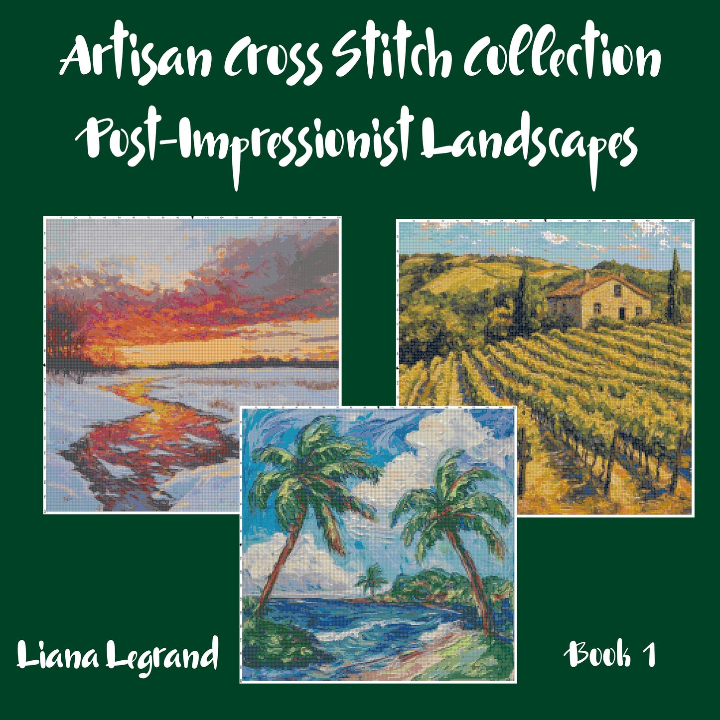 Post-Impressionist Landscapes: Cross Stitch Patterns - Book 1