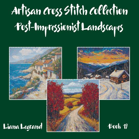 Post-Impressionist Landscapes: Cross Stitch Patterns - Book 19