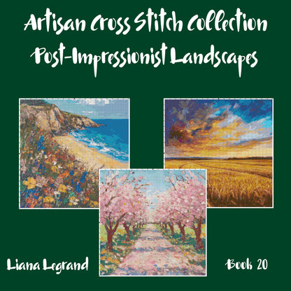 Post-Impressionist Landscapes: Cross Stitch Patterns - Book 20