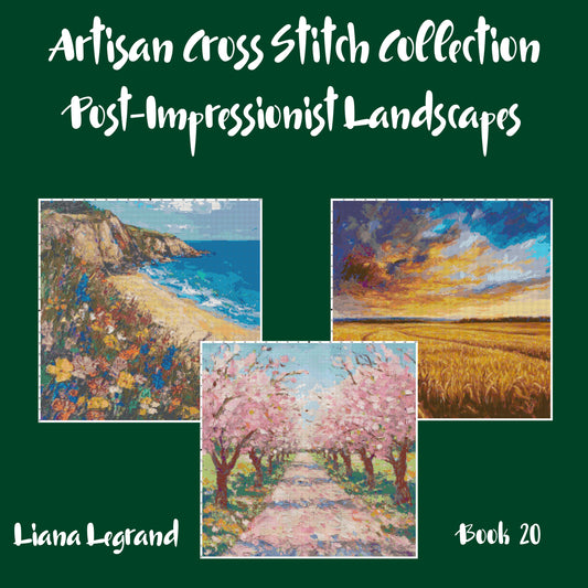 Post-Impressionist Landscapes: Cross Stitch Patterns - Book 20