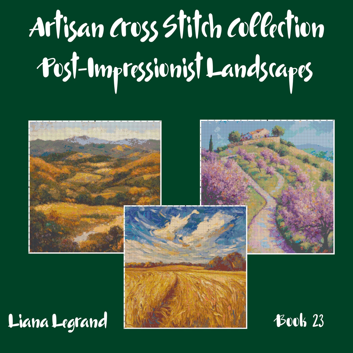 Post-Impressionist Landscapes: Cross Stitch Patterns - Book 23