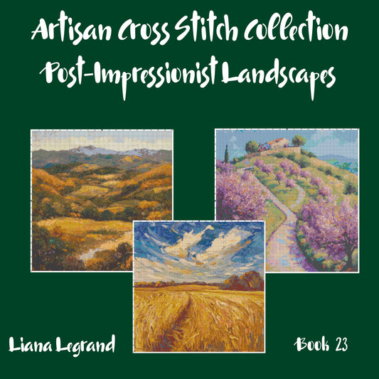 Post-Impressionist Landscapes: Cross Stitch Patterns - Book 23