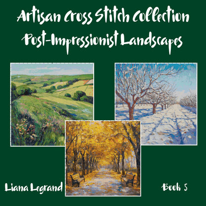 Post-Impressionist Landscapes: Cross Stitch Patterns - Book 5