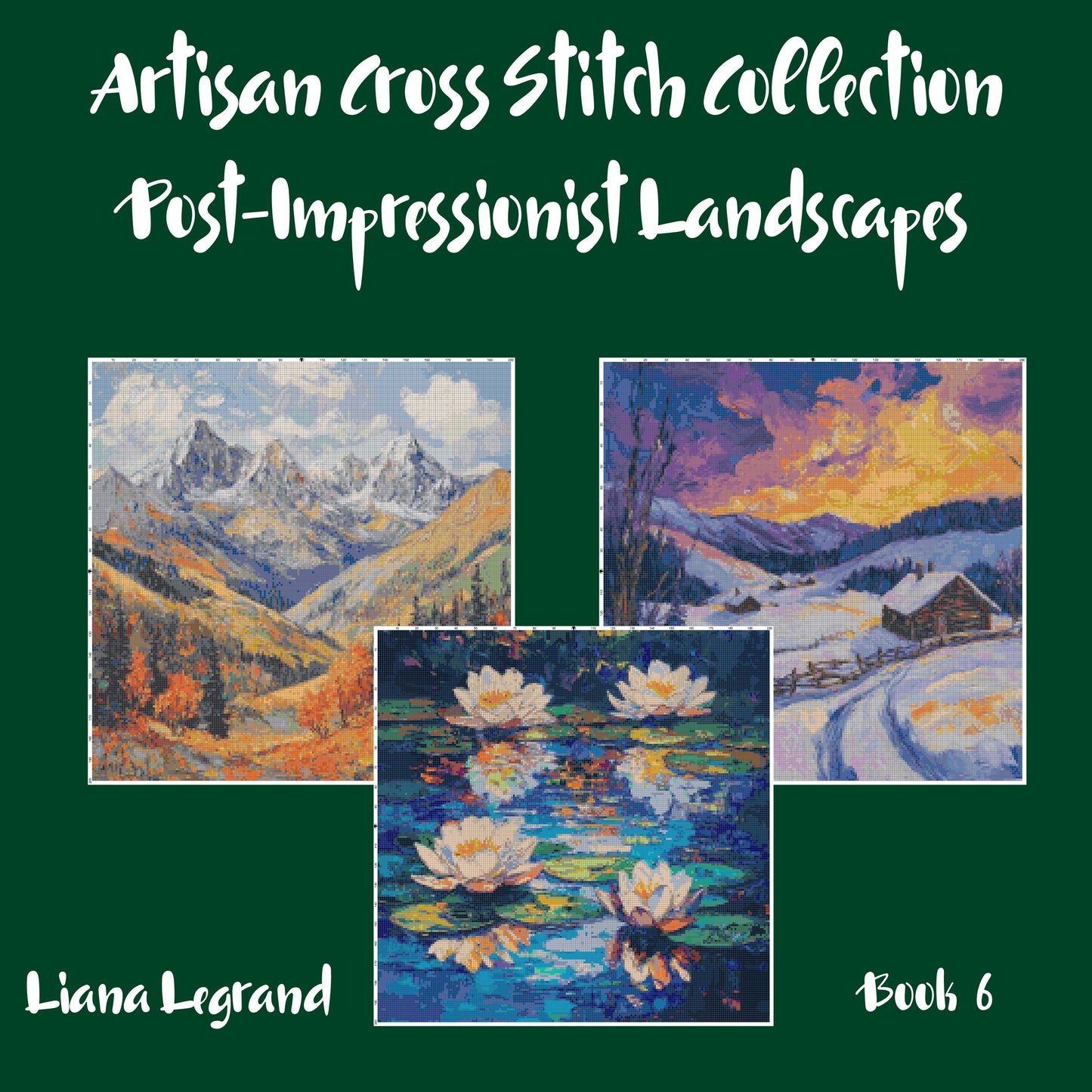 Post-Impressionist Landscapes: Cross Stitch Patterns - Book 6
