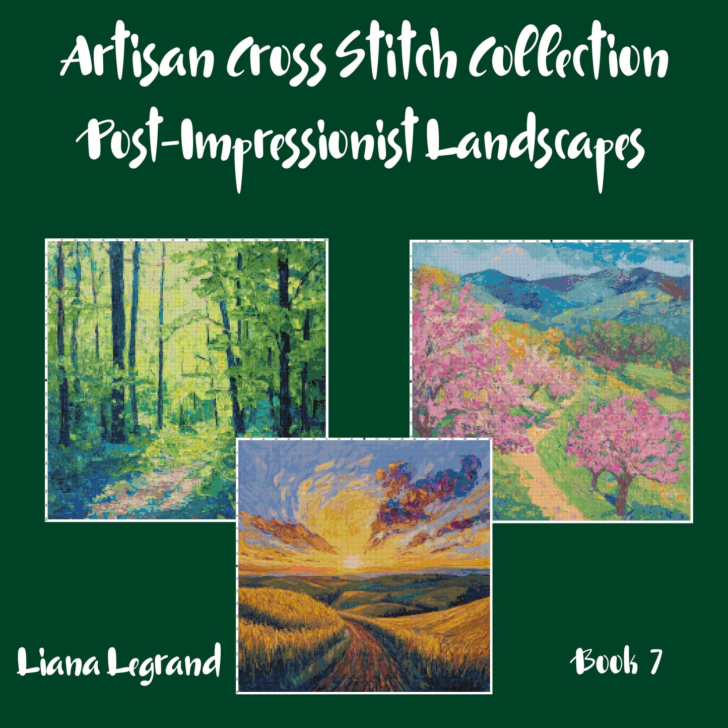 Post-Impressionist Landscapes: Cross Stitch Patterns - Book 7