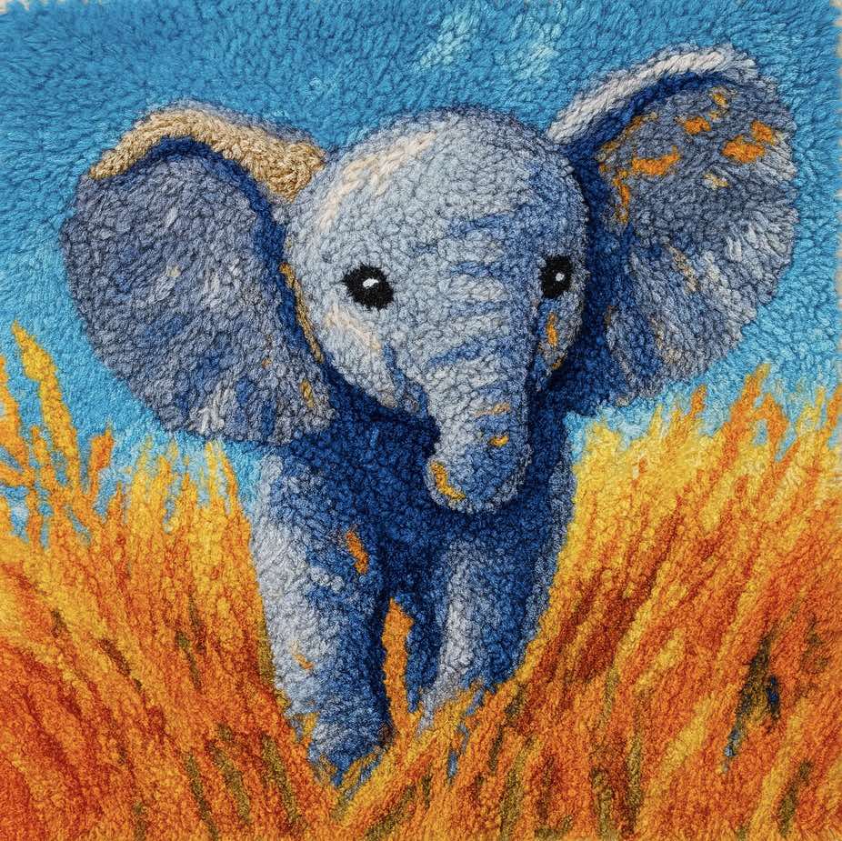 Latch Hook Safari Baby Animals - Book 2